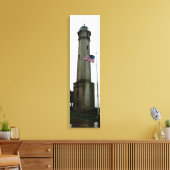 Alcatraz Island Lighthouse & Flag Vertical Canvas (Insitu (Woonkamer))