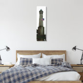 Alcatraz Island Lighthouse & Flag Vertical Canvas (Insitu (Slaapkamer))
