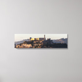 Alcatraz Island op het Sunset Panoramic Canvas Afdruk