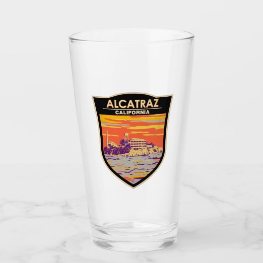 Alcatraz Island San Francisco Travel Art  Glas (Voorkant)