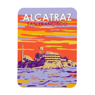 Alcatraz Island San Francisco Travel Art  Magneet