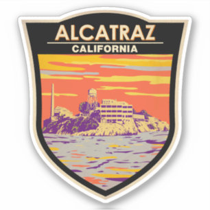 Alcatraz Island San Francisco Travel Art Sticker