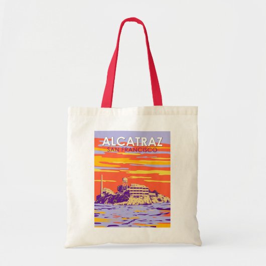 Alcatraz Island San Francisco Travel Art  Tote Bag (Voorkant)