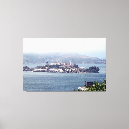Alcatraz Island van de Bayside Front Canvas Art Afdruk (Voorkant)