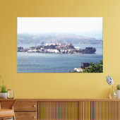 Alcatraz Island van de Bayside Front Canvas Art Afdruk (Insitu (Woonkamer))