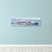 Alcatraz Island van het Bayside Panoramic Canvas (Insitu (Houten vloer))