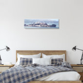 Alcatraz Island van het Bayside Panoramic Canvas Afdruk (Insitu (Slaapkamer))