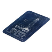 Alcatraz Island Vuurtoren Blauwdruk Magneet (Linkerzijde)