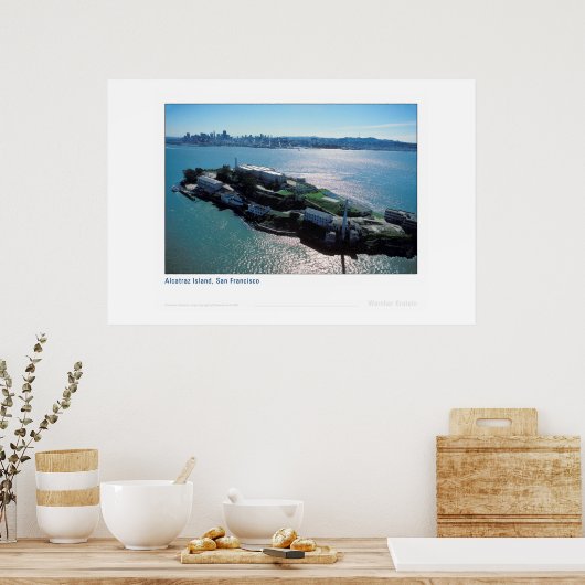 Alcatraz met City Poster (Keuken)
