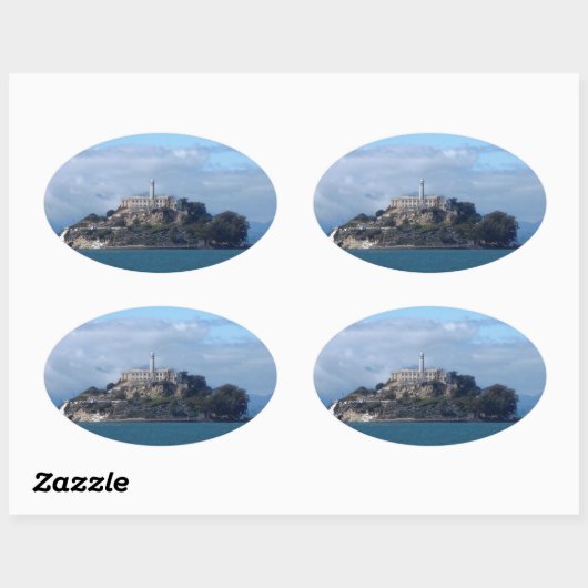 Alcatraz Ovale Sticker (Vel)