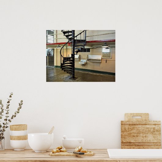 Alcatraz Penitentiary Barber Shop Poster (Keuken)