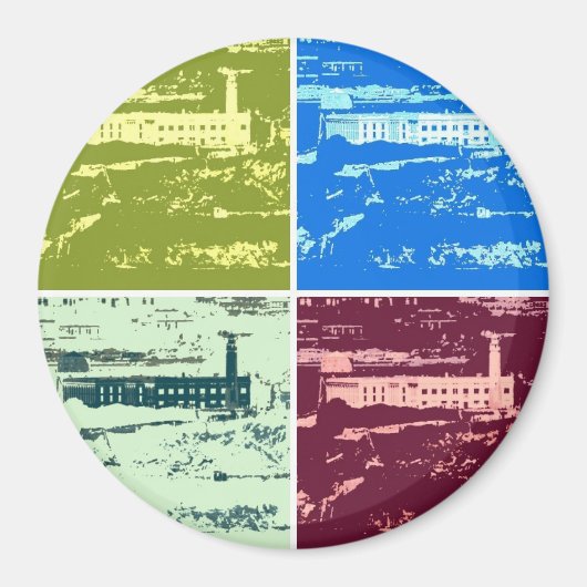 Alcatraz Pop kunstmagneet Magneet (Voorkant)