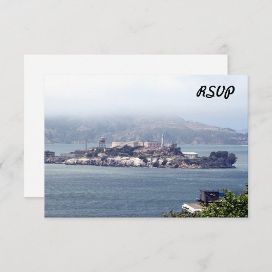 Alcatraz RSVP Kaartje (Voorkant / Achterkant)
