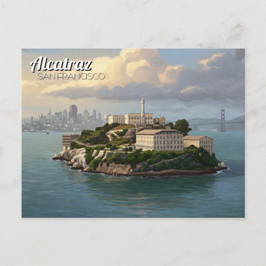 Alcatraz San Francisco Reizen Briefkaart (Voorkant)