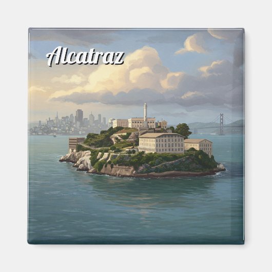 Alcatraz San Francisco Reizen Magneet (Voorkant)