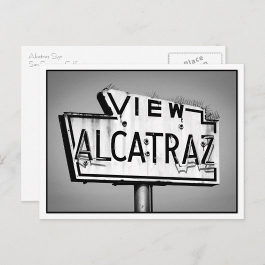 Alcatraz Sign Briefkaart (Voorkant / Achterkant)