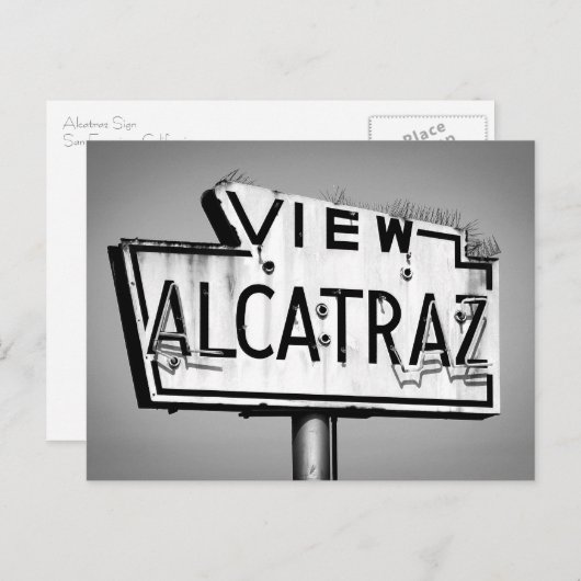 Alcatraz Sign Briefkaart (Voorkant / Achterkant)