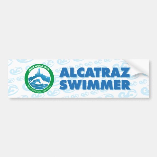 Alcatraz Swimmer Bumper Sticker (Voorkant)