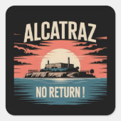 Alcatraz. Vierkante Sticker (Voorkant)