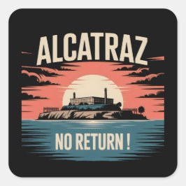 Alcatraz. Vierkante Sticker