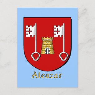 Alcazar Family Heraldic Shield Briefkaart