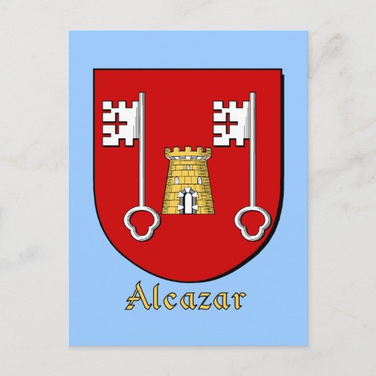 Alcazar Family Heraldic Shield Briefkaart (Voorkant)