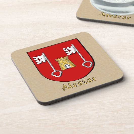 Alcazar Family Shield Bier Onderzetter (Linkerzijde)