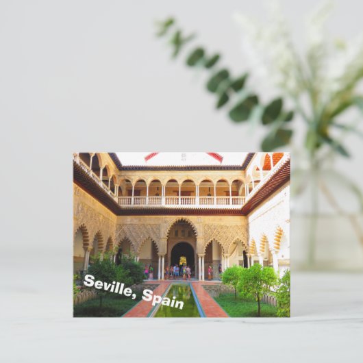Alcazar of Sevilla, Spanje Briefkaart (Staand voorkant)