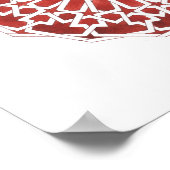 ALCAZAR rode Marokkaanse mozaïek Poster (Hoek)