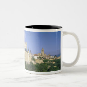 Alcazar, Segovia, Castilië en León, Spanje 2 Tweekleurige Koffiemok