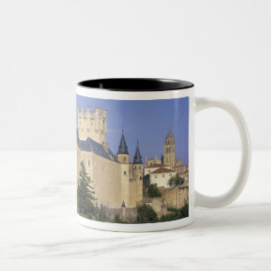 Alcazar, Segovia, Castilië en León, Spanje Tweekleurige Koffiemok