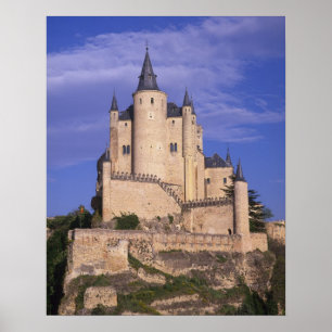 Alcazar, Segovia, Castilië en León, Spanje, Unesco Poster
