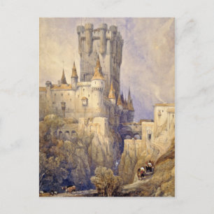 Alcazar, Segovia, Spanje, schilderij Briefkaart