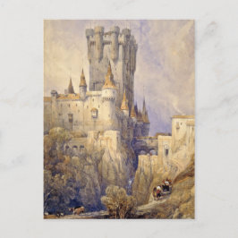 Alcazar, Segovia, Spanje, schilderij Briefkaart