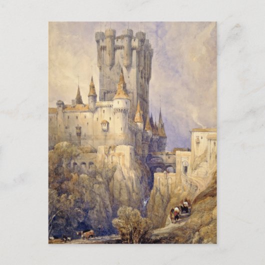 Alcazar, Segovia, Spanje, schilderij Briefkaart (Voorkant)