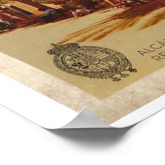 alcázar van het reisbureau van Sevilla Poster (Hoek)