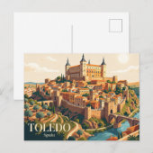 Alcazar van Toledo Spanje Briefkaart (Voorkant / Achterkant)