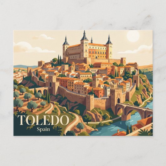 Alcazar van Toledo Spanje Briefkaart (Voorkant)