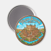 Alcázar van Toledo Spanje Magneet (Voorkant / Achterkant)