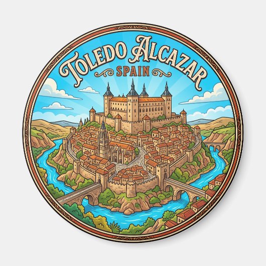 Alcázar van Toledo Spanje Magneet (Voorkant)