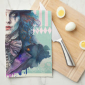 Alce in wonderland Mad hatter waterverf Theedoek (Quarter Fold)