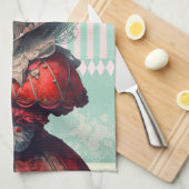 Alce in wonderland Queen of Hearts Theedoek (Quarter Fold)