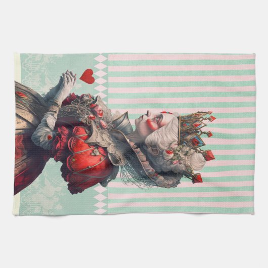 Alce in wonderland Queen of Hearts Theedoek (Horizontaal)