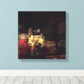 Alcestis offert zichzelf op om haar man te redden canvas afdruk (Insitu (Houten vloer))