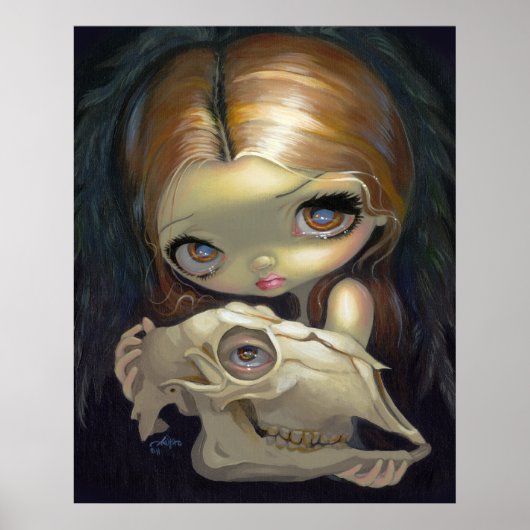 Alchemical Angel 1 ART PRINT gothische schedel (Voorkant)