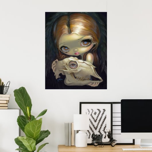 Alchemical Angel 1 ART PRINT gothische schedel (Thuiskantoor)