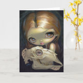 "Alchemical Angel I" Greeting Card Kaart (Gele Bloem)