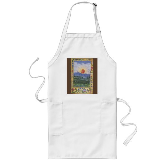 Alchemical Antiek Sun Face Apron Lang Schort (Voorkant)