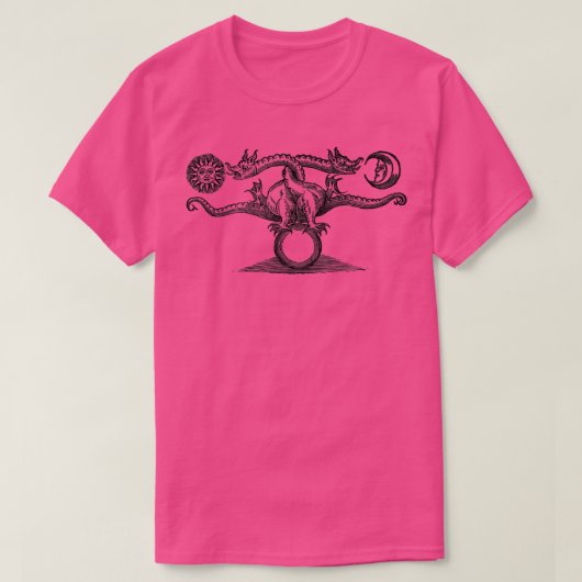Alchemical Dragons Black T-shirt (Design voorkant)