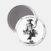 Alchemical Mercury and caduceus Magneet (Voorkant / Achterkant)